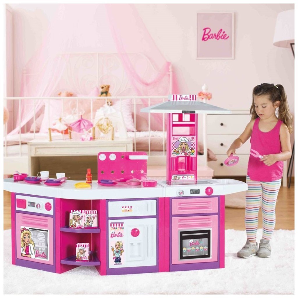 Dolu Barbie Speelkeuken + son rose