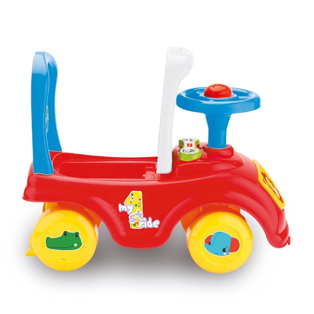 Fisher Price Walking Car + Horn Red Blue Yellow