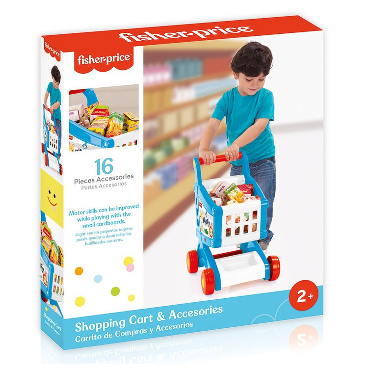 Dolu Fisher Price Cart d'achat + accessoires Blanc Bleu rouge