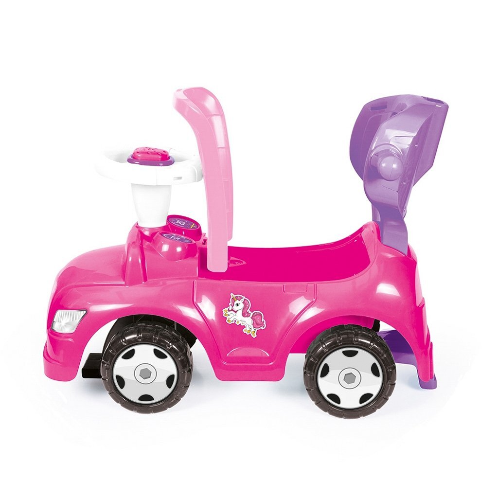 Dolu Dolu Unicorn Walking Car avec Push Bar Pink