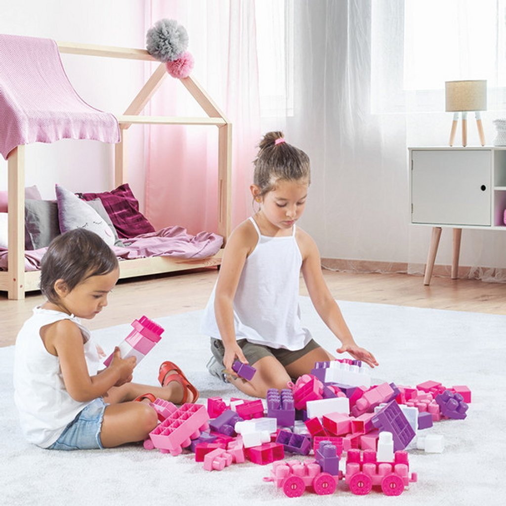 Dolu Dolu Unicorn Jumblocks s'entraîne avec 20 blocs de rose
