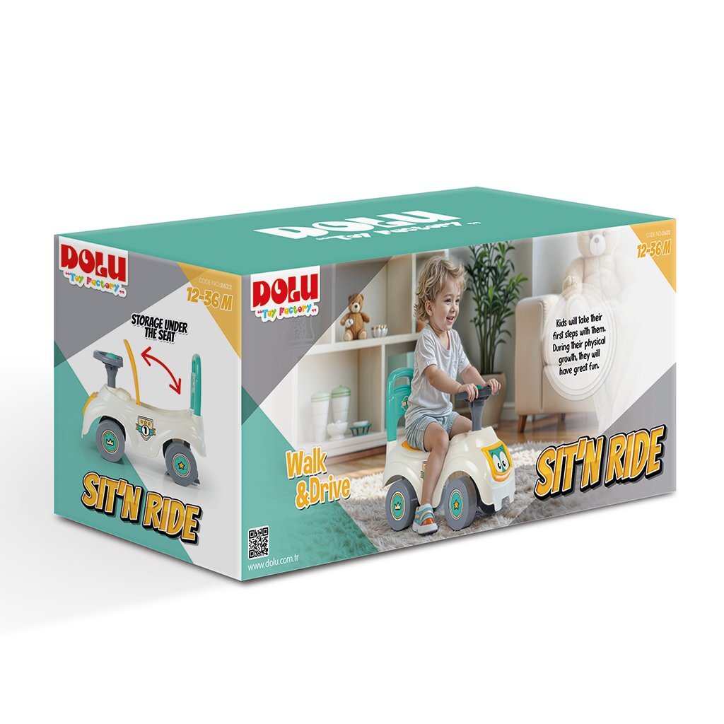 Dolu Walking Car White Green Yellow