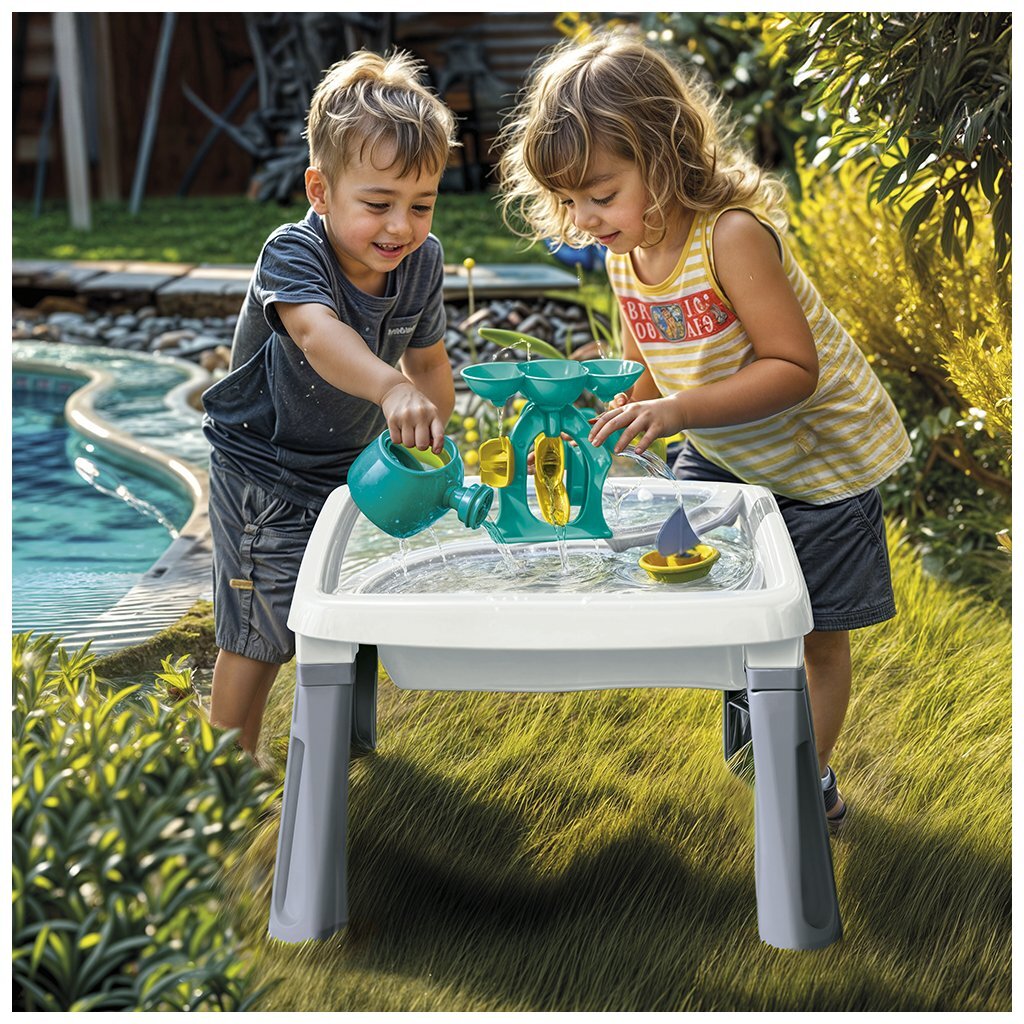 Dolu Sand-Water Table + Accessoires Gris blanc