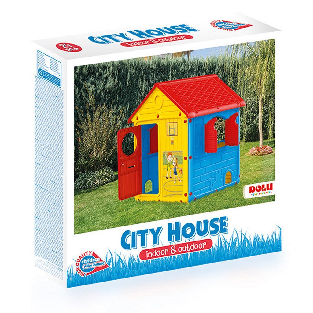 Dolu Dolu Playhouse 132x104x104 cm rouge jaune rouge
