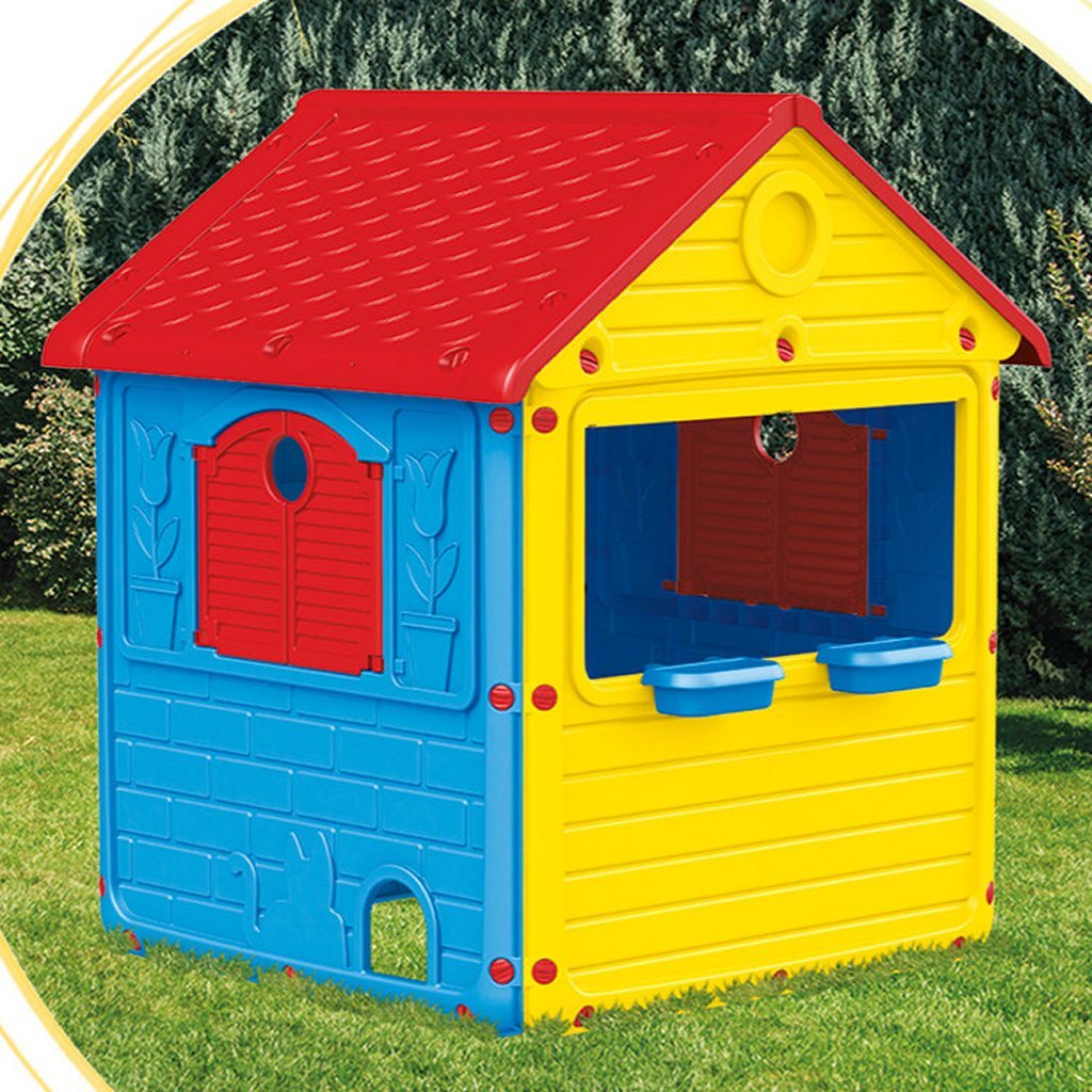 Dolu Dolu Playhouse 132x104x104 cm rouge jaune rouge