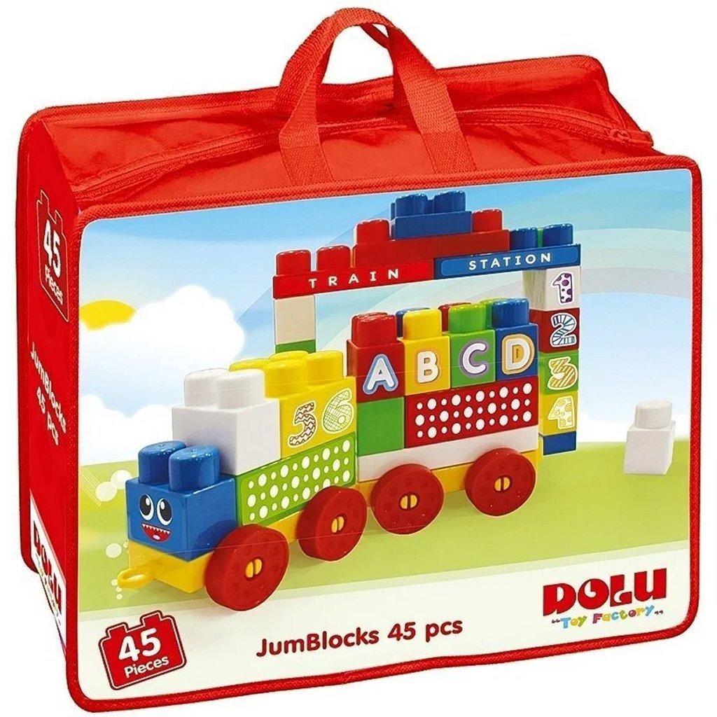 Train de blocs Dolu dolu avec 45 blocs