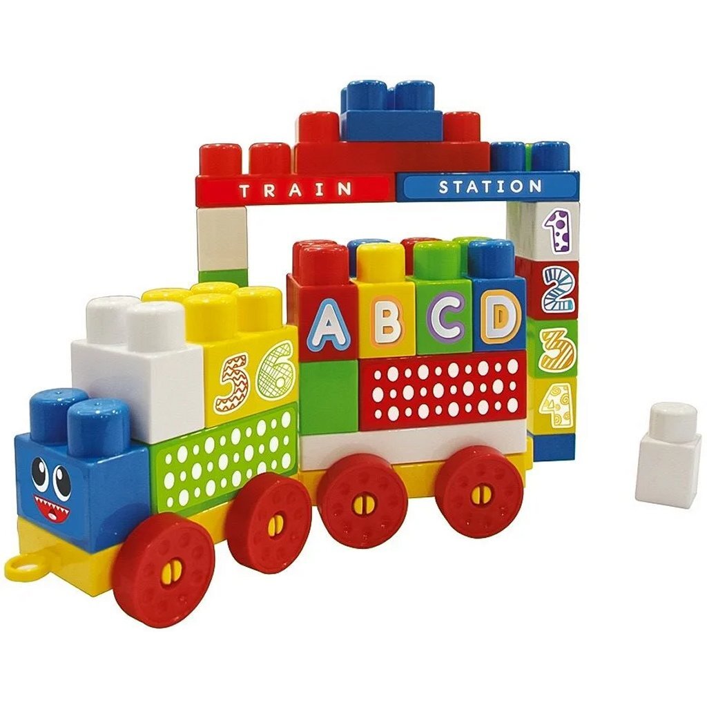 Train de blocs Dolu dolu avec 45 blocs