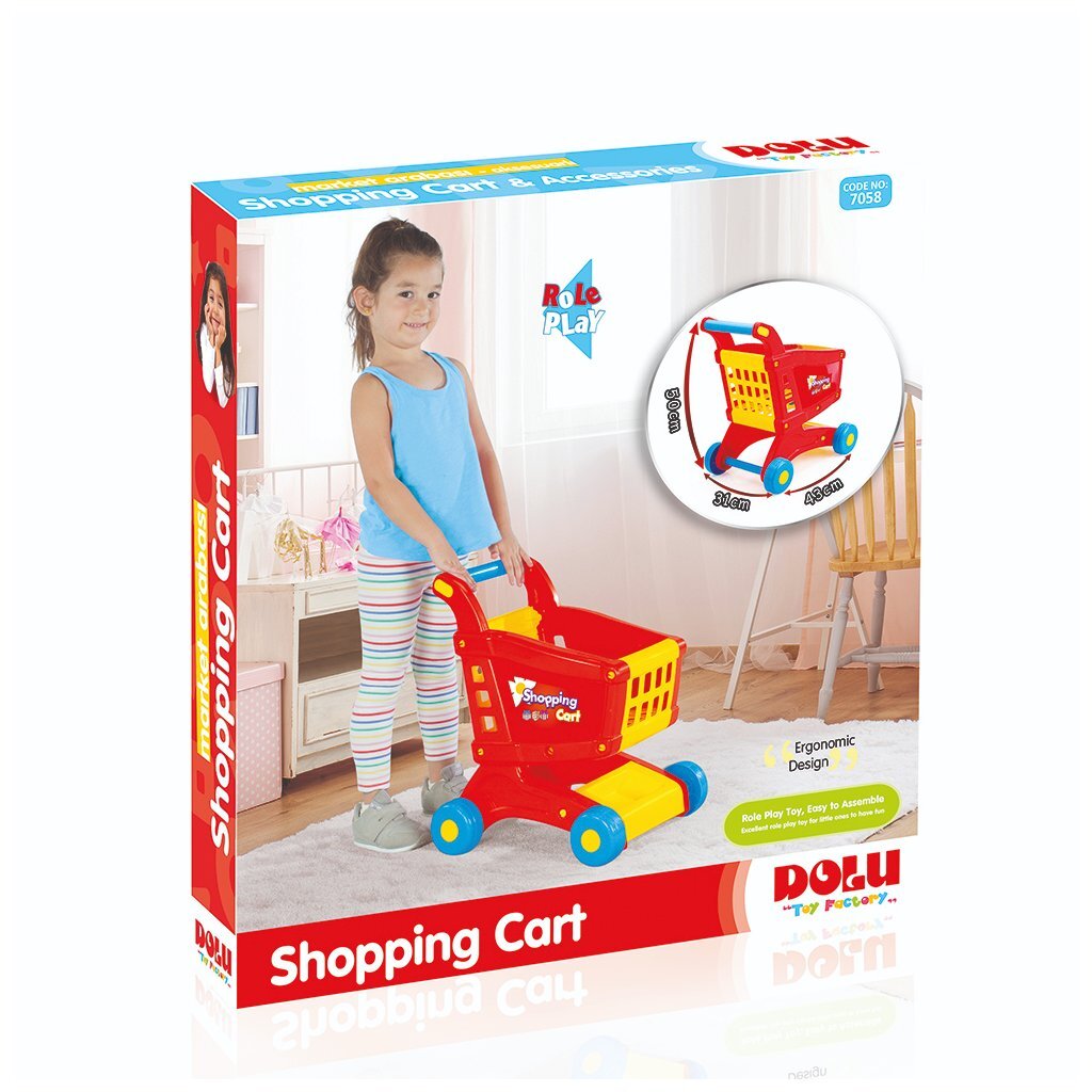 Dolu Dolu Shopping Cart 50x31x43 cm Bleu jaune rouge