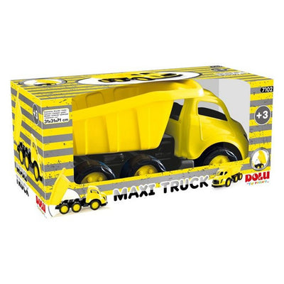 Camion de jouets de camion Dolu MAXI 69 cm Black jaune