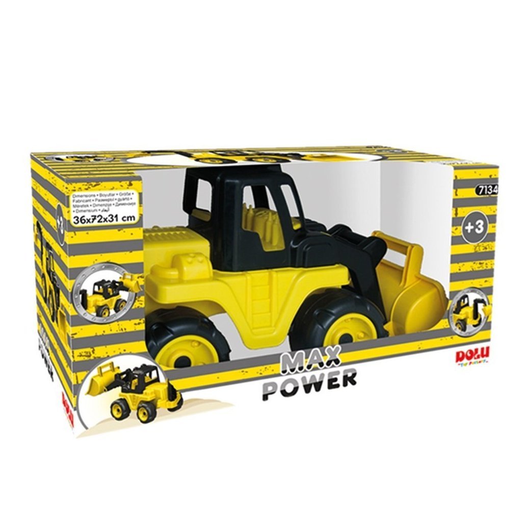 Dolu Dolu Max Bulldozer Walking Car 36x72x31 cm Jaune noir