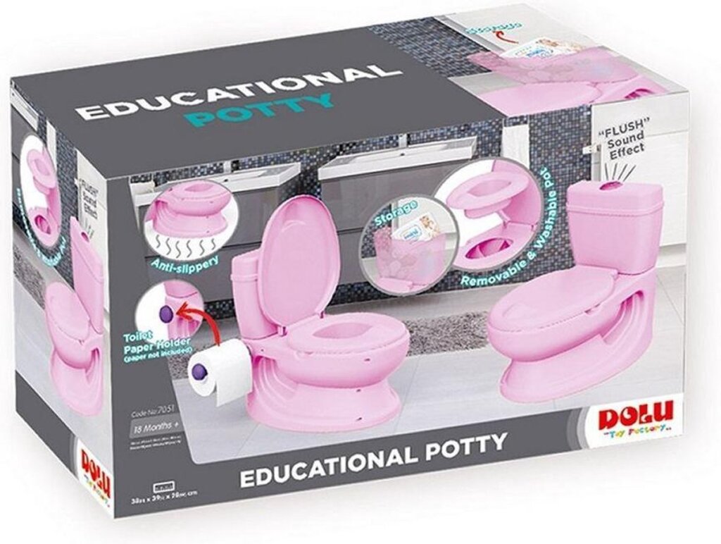 Dolu Dolu Toilet pour enfants éducatifs avec du son rose