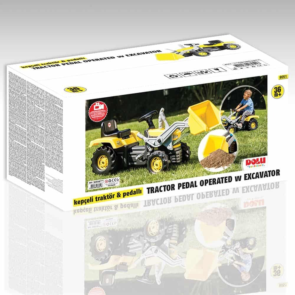 Stepracteur Dolu avec du chargeur frontal Horn jaune noir