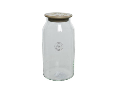 Vase Decoris verre ø11-h20cm couvercle arrangement