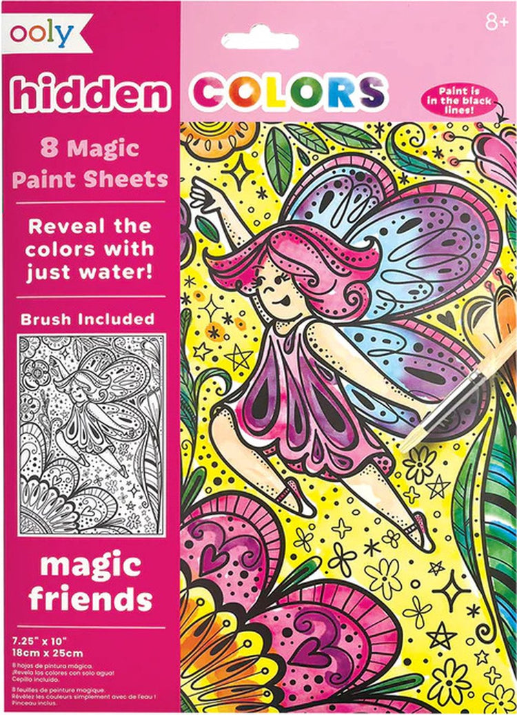 Ooly - couleurs cachées - feuilles de peinture magiques - amis magiques - coloriage à l'eau