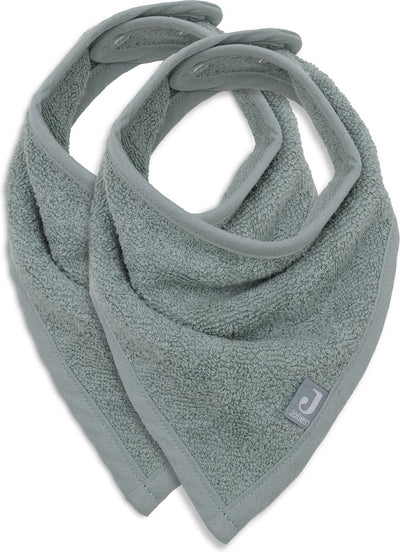 Jollein - bavoir bandana - coton - bavoirs bébé - 2 pièces - vert d'eau - 2 pièces
