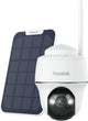 Caméra de sécurité Reolink 2k 5mp avec panneau solaire, fonction panoramique et inclinaison, angle de vision 360°, batteries sans fil, vision nocturne couleur, détection de véhicule, série argus b430 avec panneau solaire