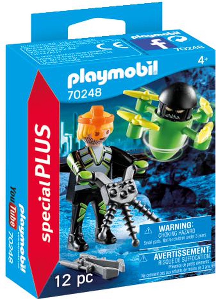 Playmobil agent spécial plus avec drone - 70248