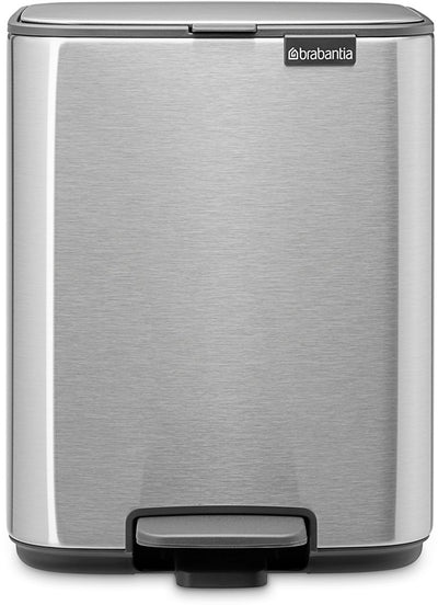 Poubelle à pédale Brabantia bo - 7 litres - salle de bain - acier mat résistant aux empreintes digitales