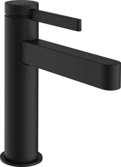 Hansgrohe finoris - mitigeur de lavabo - commande monocommande - démarrage à froid à économie d'énergie - avec vidage - 110 mm - noir mat