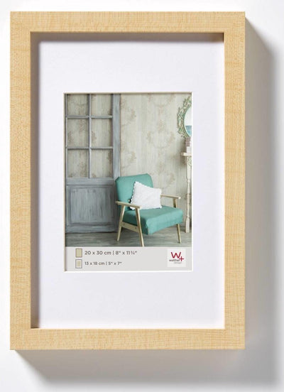Walther Stockholm - cadre en bois mdf - format photo 15x20 cm - nature