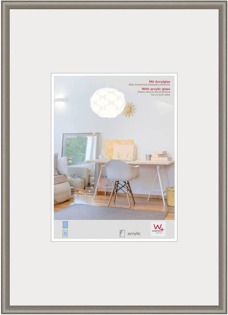Walther new lifestyle - cadre en plastique - format photo 42x59,4 cm (din A2) - acier