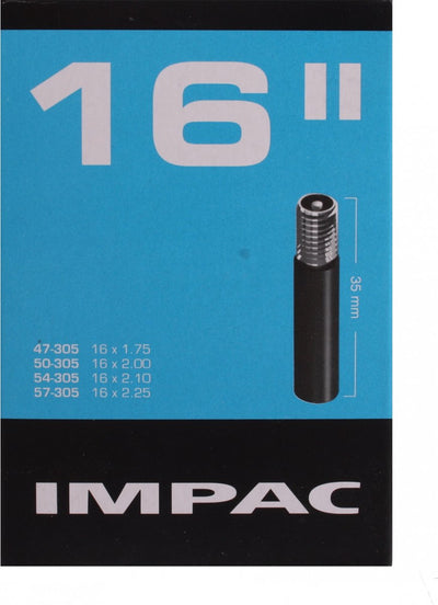 Impac Inner Tube (par Schwalbe) AV16 16x1,75 2.35 Etro 47 57-305, Valve: Schrader Auto 35 mm