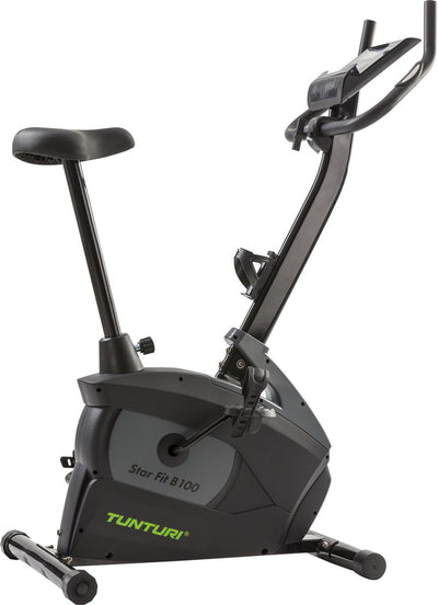 Vélo d'appartement Tunturi star fit b100 - vélo de fitness pour la maison avec ergomètre - 16 niveaux de résistance - 15 programmes d'entraînement - capteurs de fréquence cardiaque - écran LCD