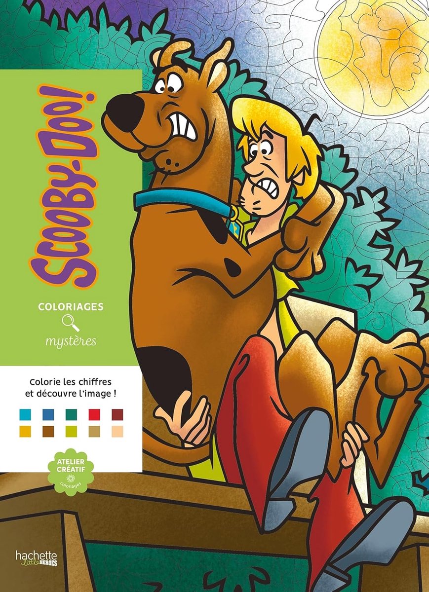 Hachette héros coloriages mystères scooby doo - livre de coloriage par numéro
