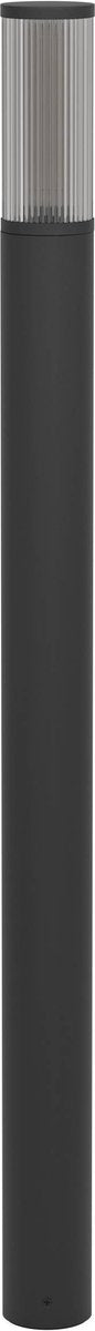 Lampe sur pied Eglo salle - lampe sur pied extérieur - e27 - 110 cm - fumée - noir