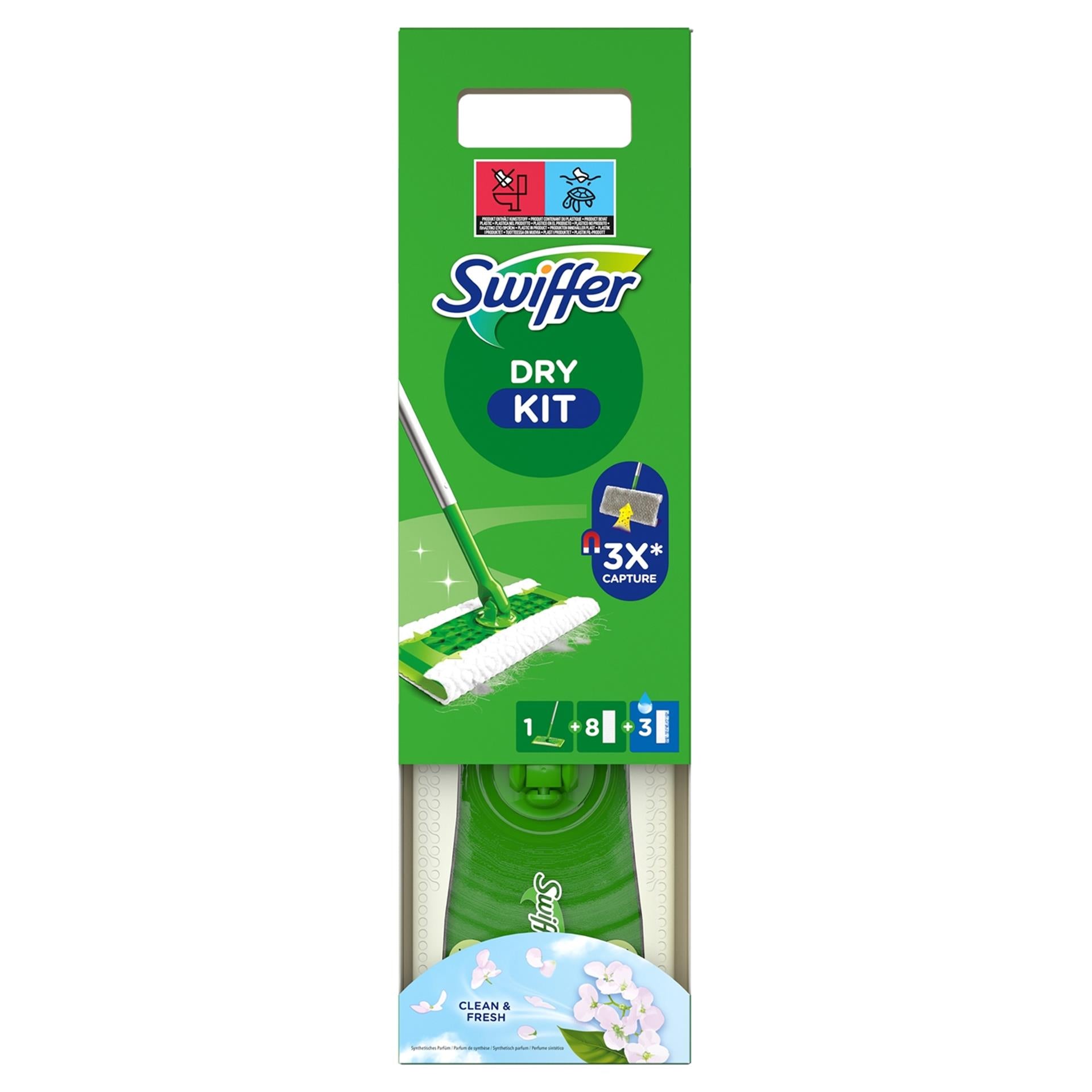 Kit de démarrage pour nettoyant pour sols Swiffer 12 pièces