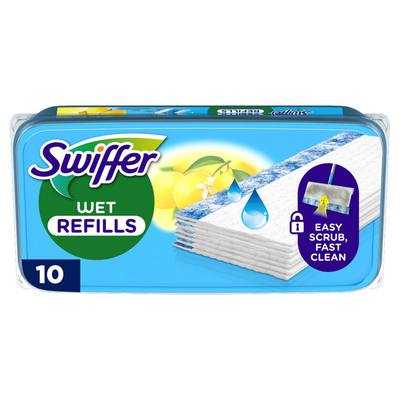 Lingettes humides et fraîches pour sols Swiffer 10 pièces
