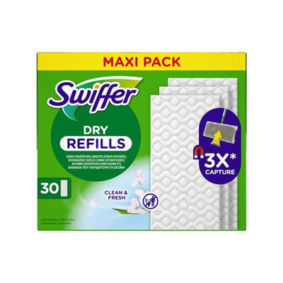 Lingettes sèches et fraîches pour sols Swiffer 30 pièces