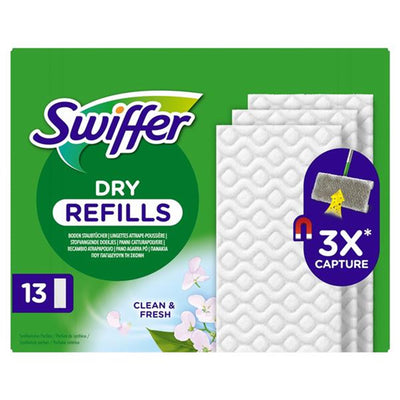 Lingettes sèches et fraîches pour sols Swiffer 13 pièces