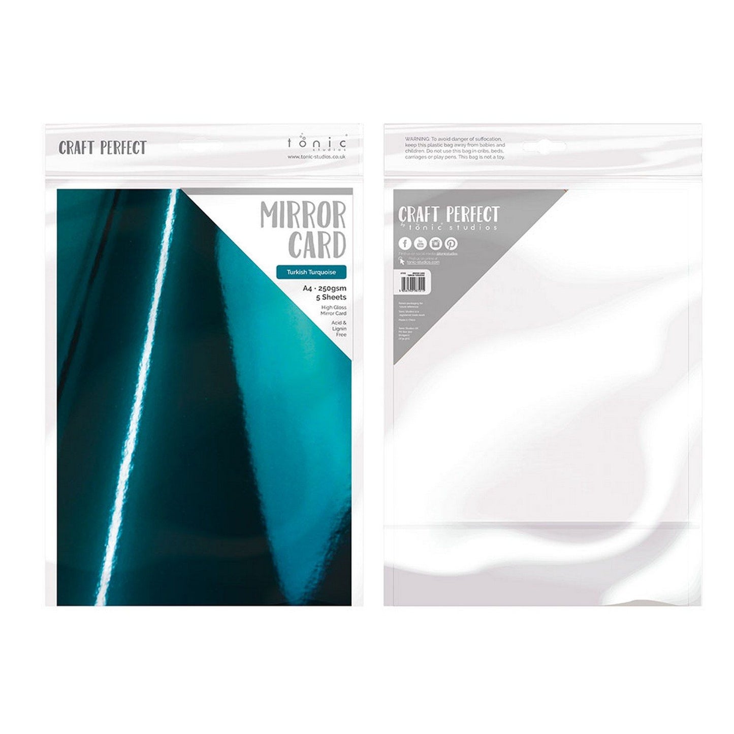 Craft Perfect par Tonic Studios Craft Perfect • carte miroir a4 5 pièces turquoise turque