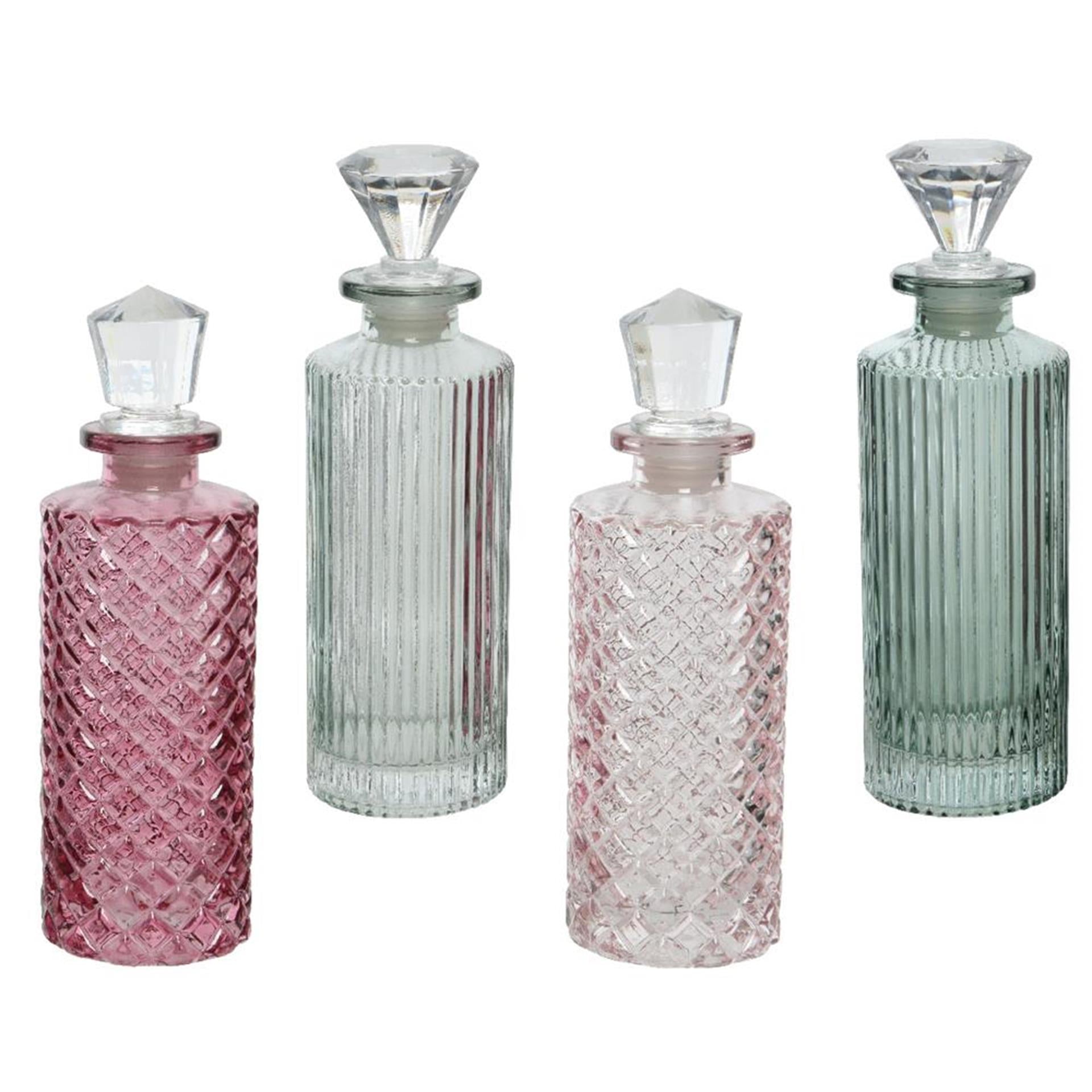 Decoris déco bouteille verre h17cm