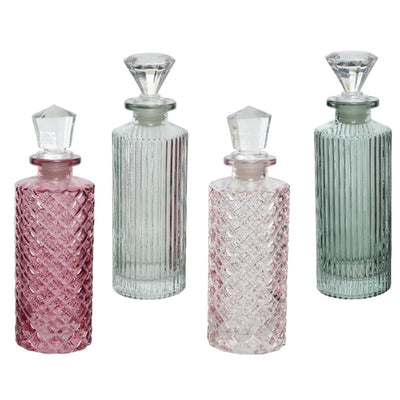 Decoris déco bouteille verre h17cm
