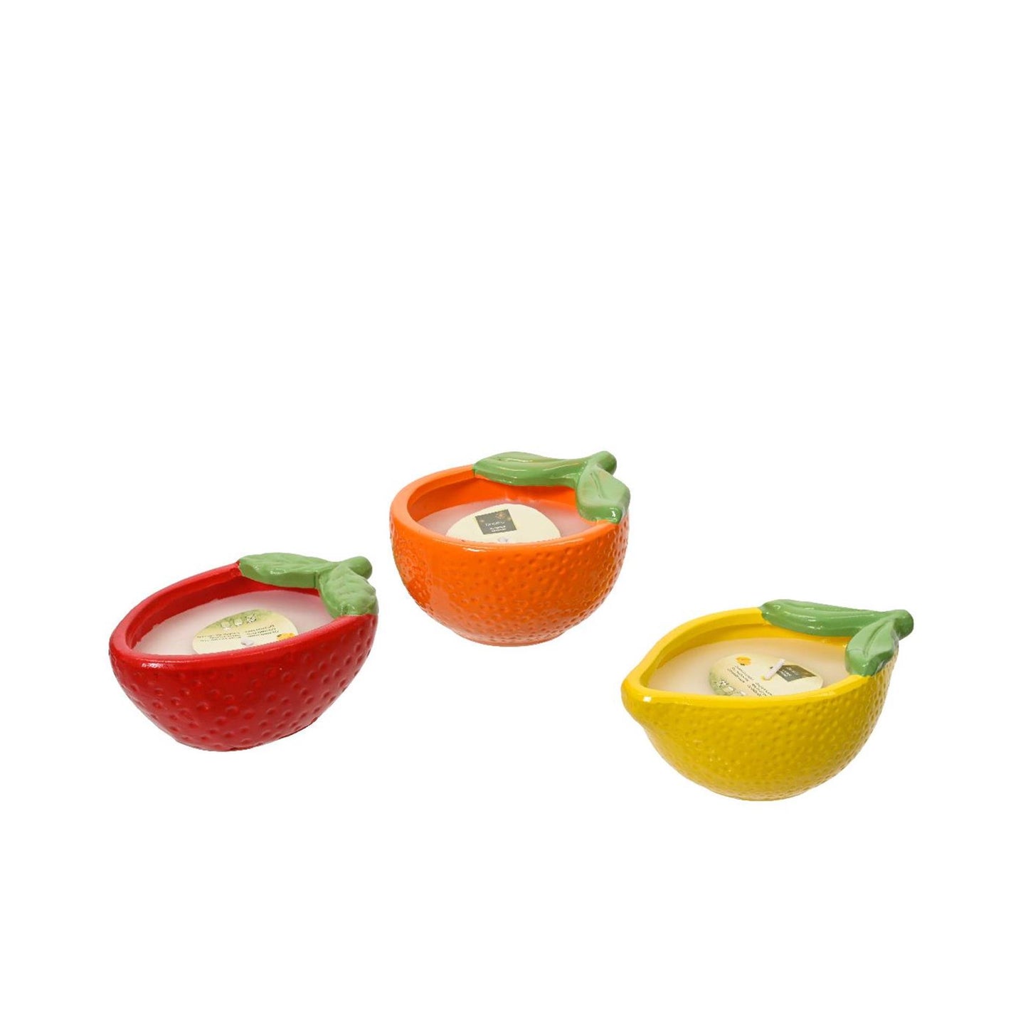 Decoris bougie citronnelle fruit 14x10x5,5cm