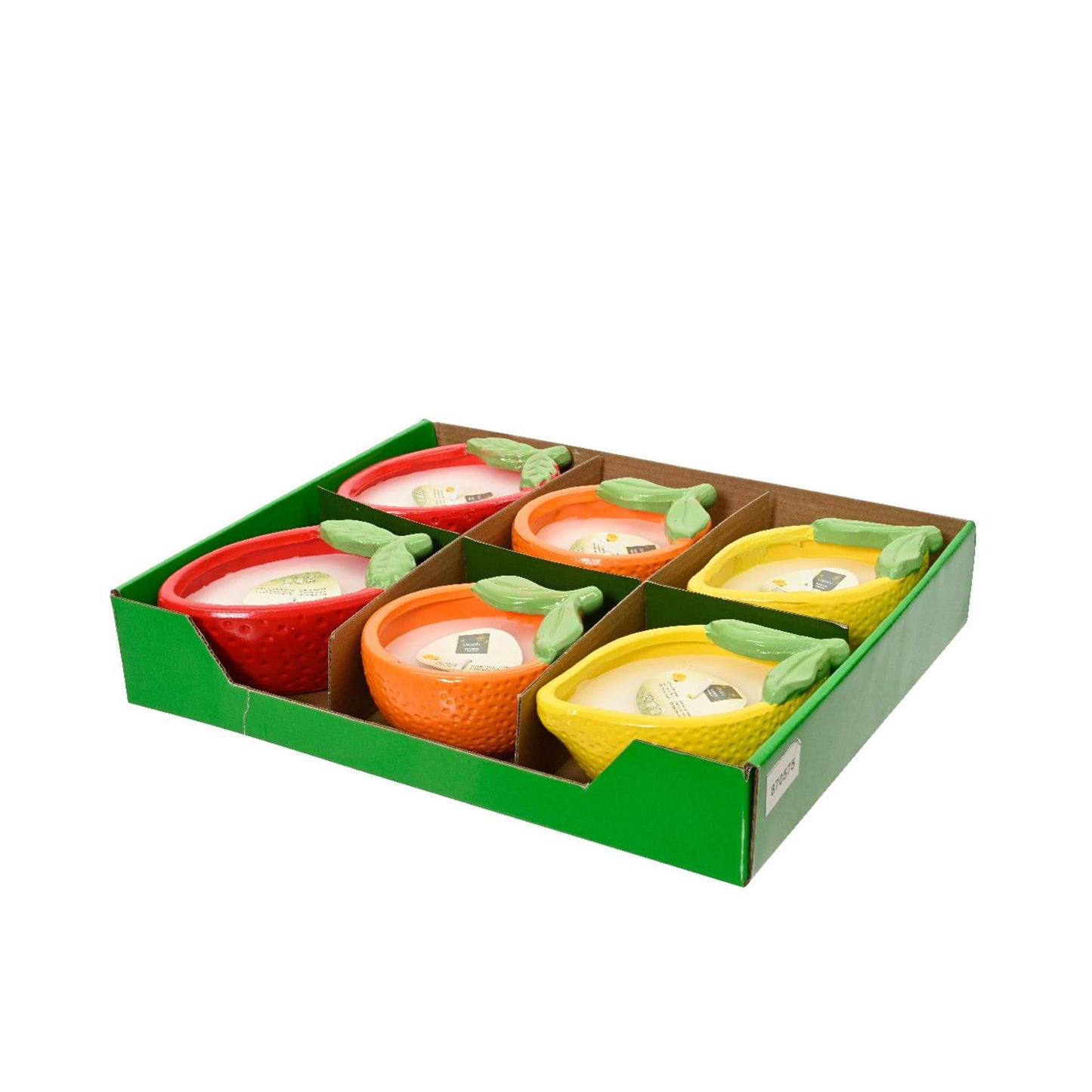Decoris bougie citronnelle fruit 14x10x5,5cm