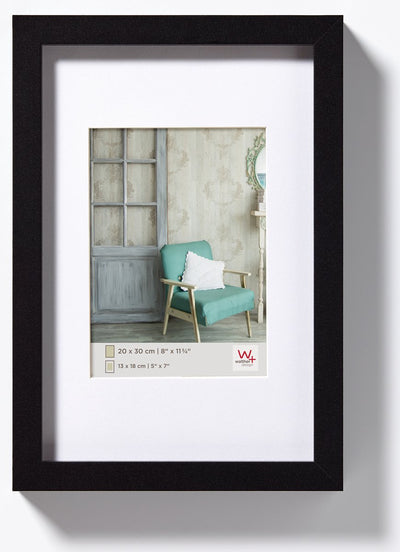 Walther Stockholm - cadre en bois mdf - format photo 15x20 cm - noir