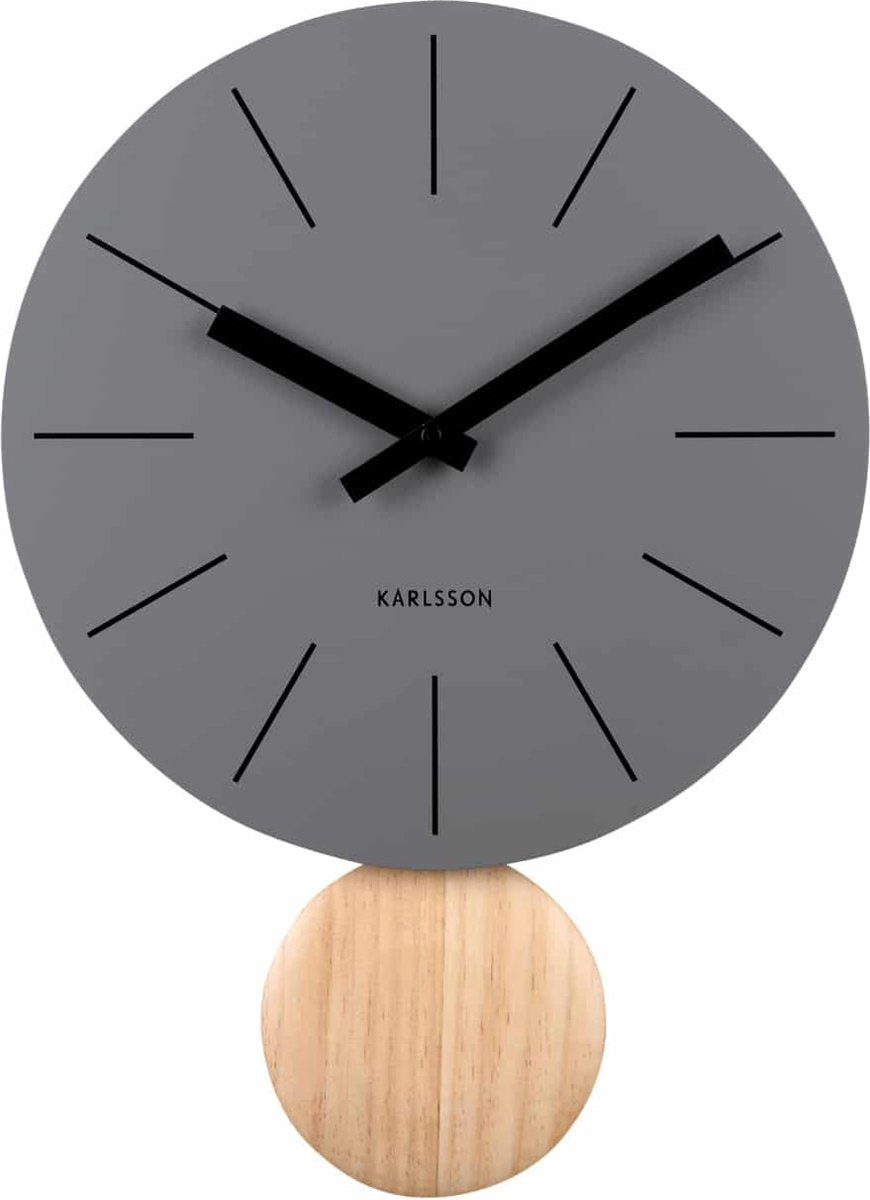 Karlsson horloge murale arlo pendule - gris - ø30cm - horloge murale scandinave