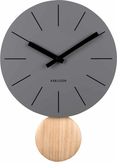 Karlsson horloge murale arlo pendule - gris - ø30cm - horloge murale scandinave