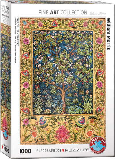 Eurographics - tapisserie l'arbre de vie [tapisserie de l'arbre de vie] - William Morris - 1000 pièces 48×68cm (l×h) - puzzle d'art