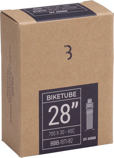 Bbb cycling - chambre à air vélo de ville 28 pouces - valve Dunlop 40 mm - convient à la taille des pneus : 30 43-622 630 - pneu de vélo - bti-82