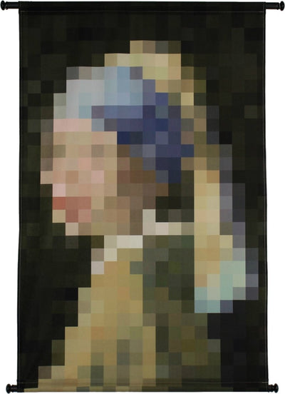 Collection Hd tenture murale dame perle bleu 110x3x83cm