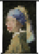 Collection Hd tenture murale dame perle bleu 110x3x83cm
