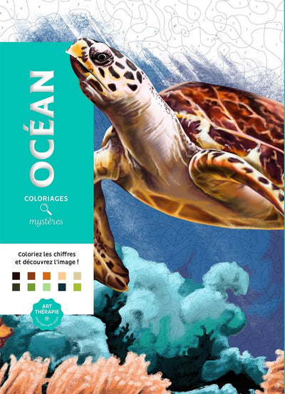 Hachette coloriages mystères océans - livre de coloriage - livre de coloriage couleur par numéro