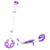 Alerte Spinout Scooter en aluminium avec de grandes roues blanches violettes