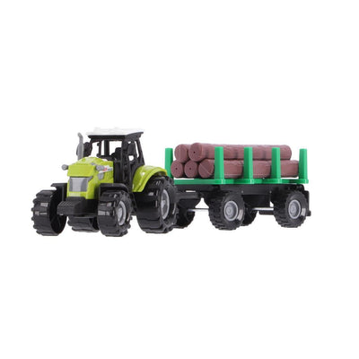 Autres marques Tracteur + remorque avec troncs d'arbres + lumière et son