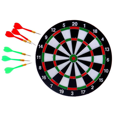 Dartboard à deux faces avec 6 flèches 37 cm