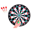 Dartboard à deux faces avec 6 flèches 37 cm
